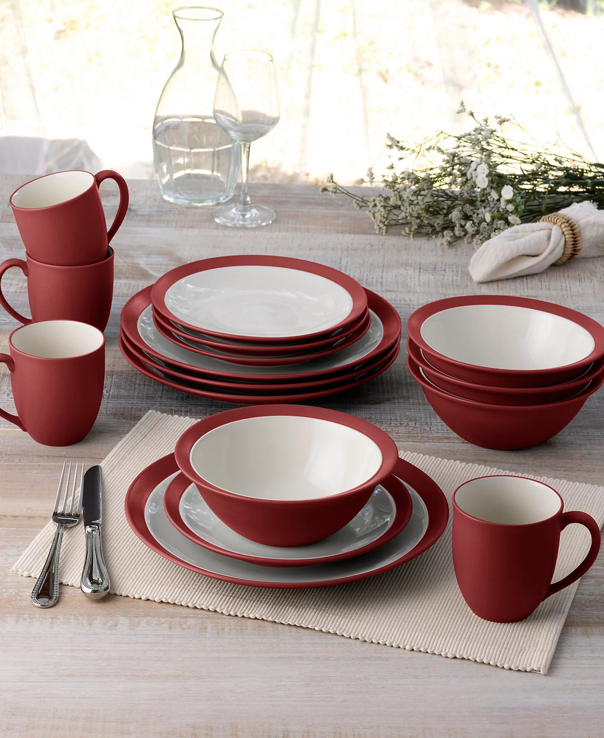 Aparelho de Jantar e Chá em Porcelana Clássico Irnato - 16 Peças