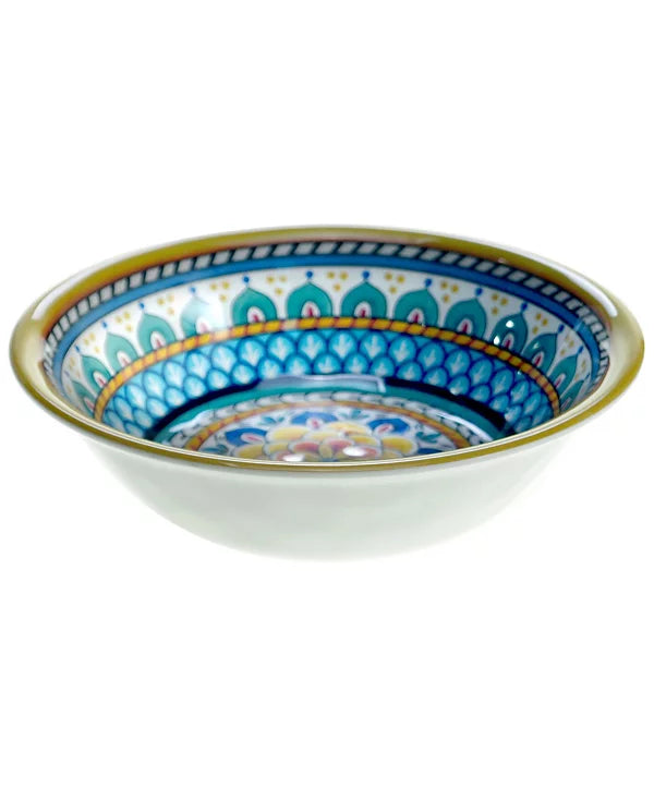 Aparelho de Jantar em Porcelana Decorado Mosaico Lunéa - 12 Peças