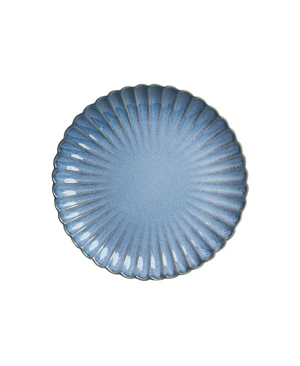 Aparelho de Jantar em Porcelana Estilizado Azul Nami - 12 Peças