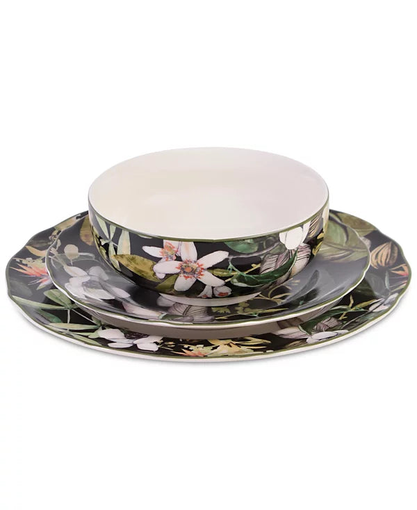 Aparelho de Jantar em Porcelana Artístico Bosco Vivo - 12 Peças