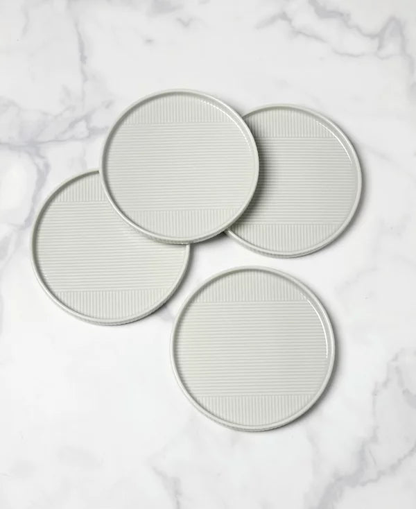Aparelho de Jantar em Porcelana Minimalista Borda Reta Monteverde - 12 Peças