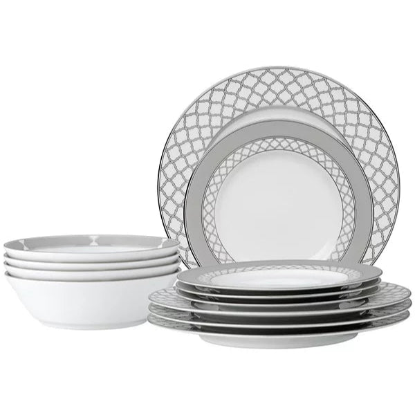 Aparelho de Jantar em Porcelana Premium Diletto - 12 Peças