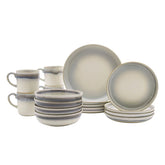 Aparelho de Jantar e Chá em Porcelana Contemporâneo Robusto Izumi - 16 Peças