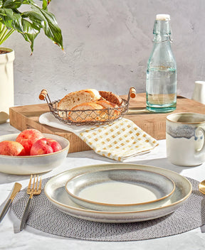 Aparelho de Jantar e Chá em Porcelana Contemporâneo Robusto Izumi - 16 Peças