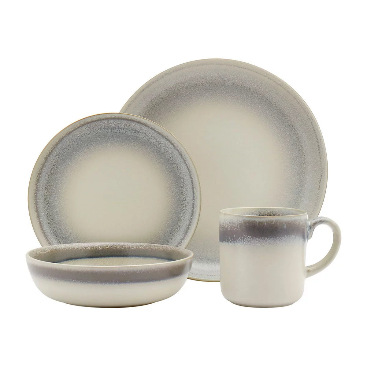 Aparelho de Jantar e Chá em Porcelana Contemporâneo Robusto Izumi - 16 Peças