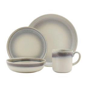 Aparelho de Jantar e Chá em Porcelana Contemporâneo Robusto Izumi - 16 Peças