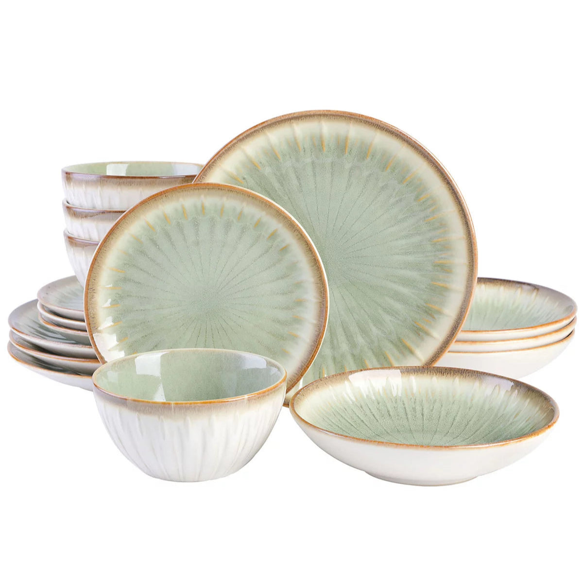 Aparelho de Jantar em Porcelana Contemporâneo Ayaka - 16 Peças