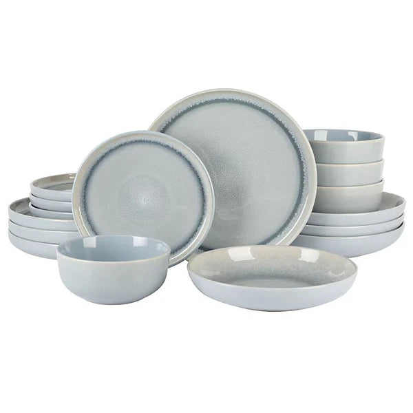 Aparelho de Jantar em Porcelana Contemporâneo Borda Reta Tetsu - 16 Peças