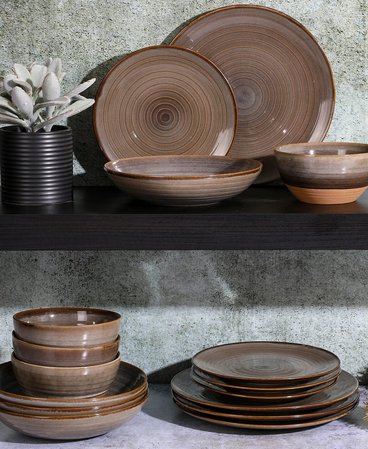 Aparelho de Jantar em Porcelana Contemporâneo Kiyomi - 16 Peças