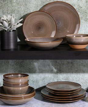 Aparelho de Jantar em Porcelana Contemporâneo Kiyomi - 16 Peças