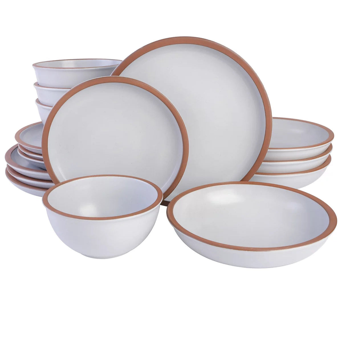 Aparelho de Jantar em Porcelana Clássico Haruki Branco - 16 Peças