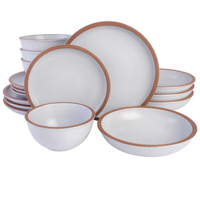 Aparelho de Jantar em Porcelana Clássico Haruki Branco - 16 Peças