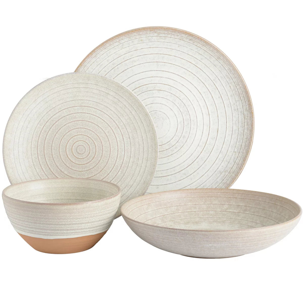 Aparelho de Jantar em Porcelana Contemporâneo Satori - 16 Peças