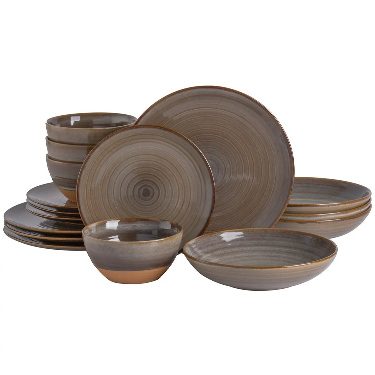 Aparelho de Jantar em Porcelana Contemporâneo Kiyomi - 16 Peças