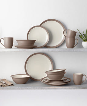 Aparelho de Jantar e Chá em Porcelana Clássico Drnato - 16 Peças