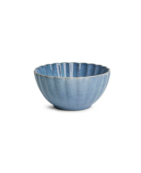 Aparelho de Jantar em Porcelana Estilizado Azul Nami - 12 Peças