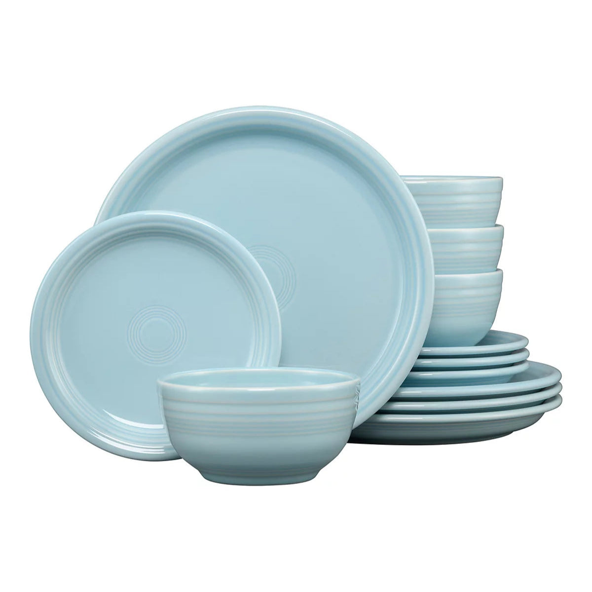 Aparelho de Jantar em Porcelana Minimalista Azzurra - 12 Peças