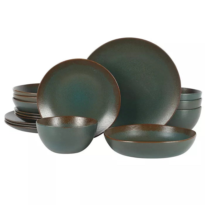 Aparelho de Jantar em Porcelana Minimalista Bruma - 16 Peças
