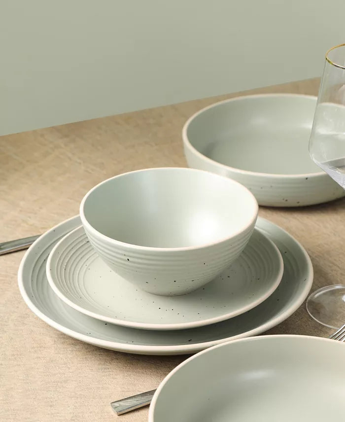 Aparelho de Jantar em Porcelana Minimalista Avorio - 16 Peças