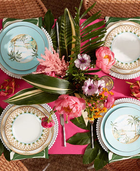 Aparelho de Jantar em Porcelana Decorado Pineapple - 12 Peças