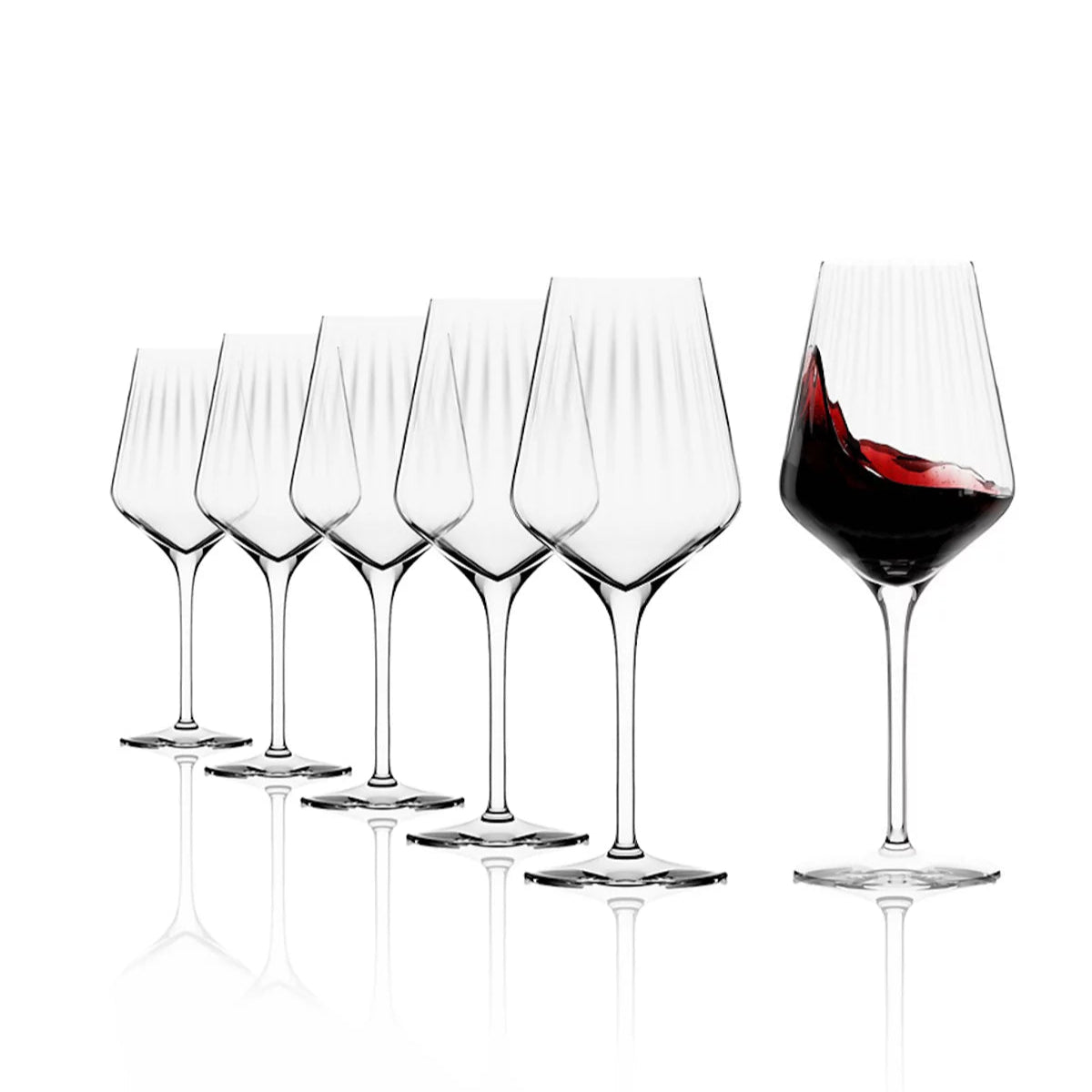 Jogo de 4 Taças de Vinho Tinto em Cristal Aurora - 480ml