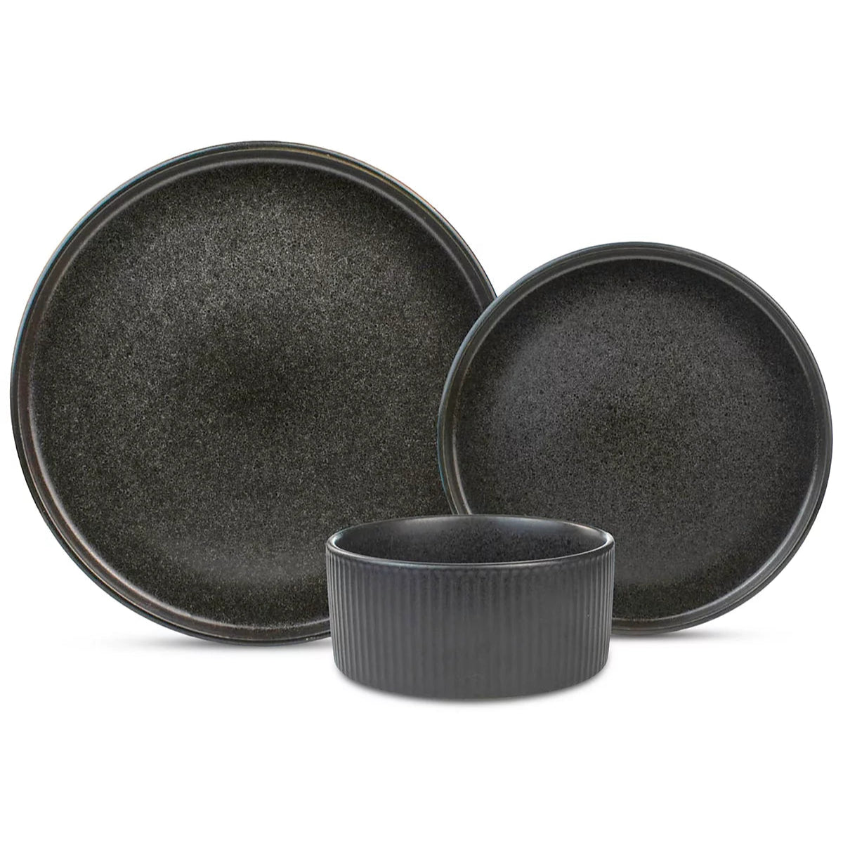 Aparelho de Jantar em Porcelana Clássico Borda Reta Ayaka - 12 Peças