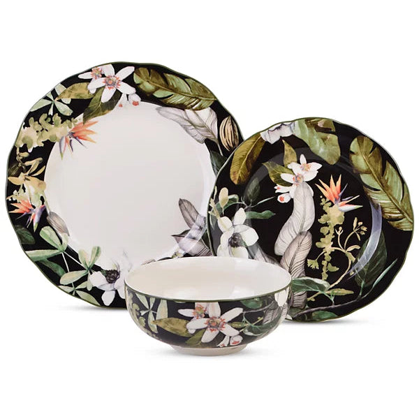 Aparelho de Jantar em Porcelana Artístico Bosco Vivo - 12 Peças
