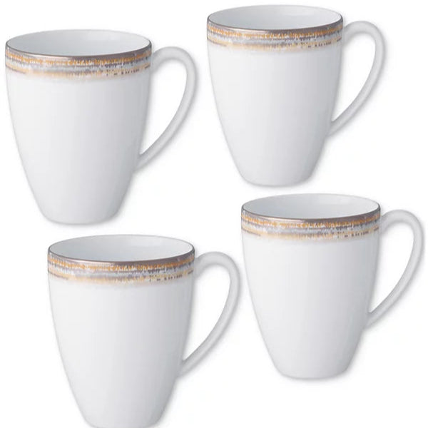 Conjunto de Xícaras em Porcelana Premium Aura White - 4 Peças