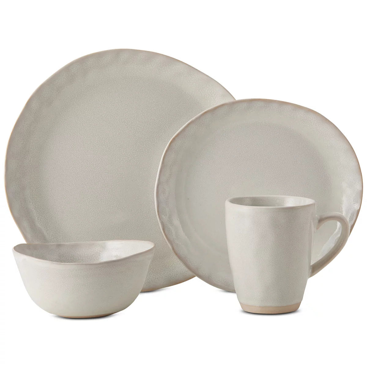 Aparelho de Jantar e Chá em Porcelana Minimalista Estético Miyuki - 16 Peças