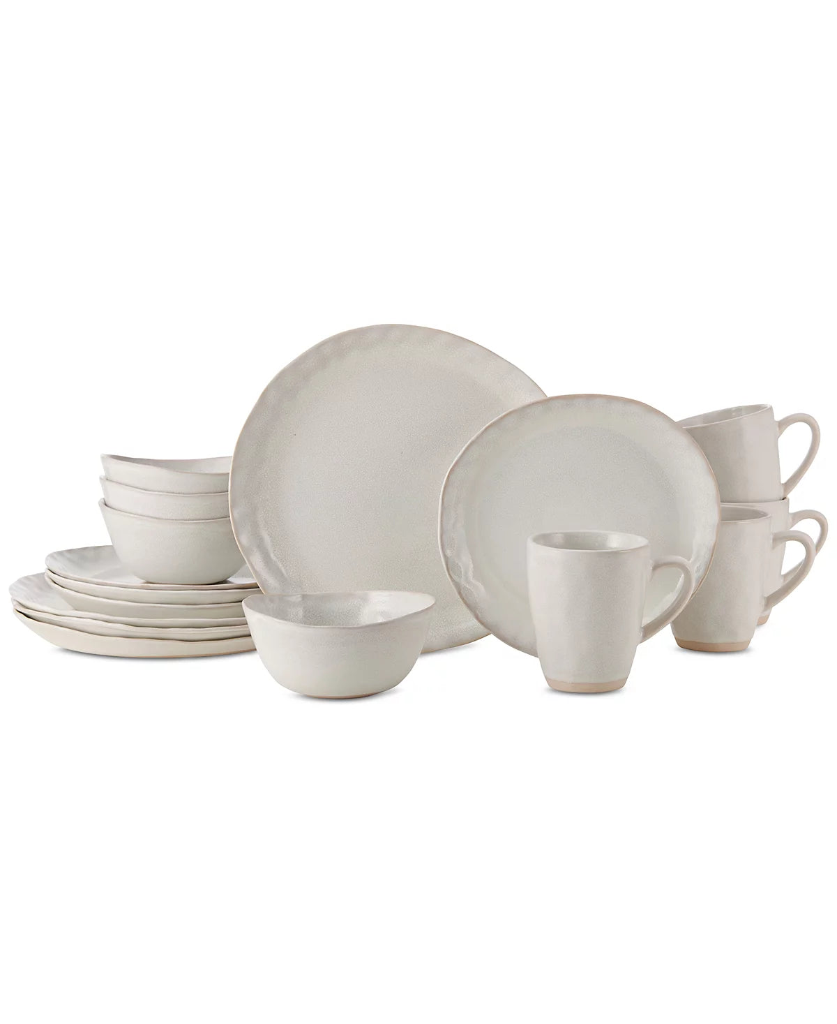 Aparelho de Jantar e Chá em Porcelana Minimalista Estético Miyuki - 16 Peças