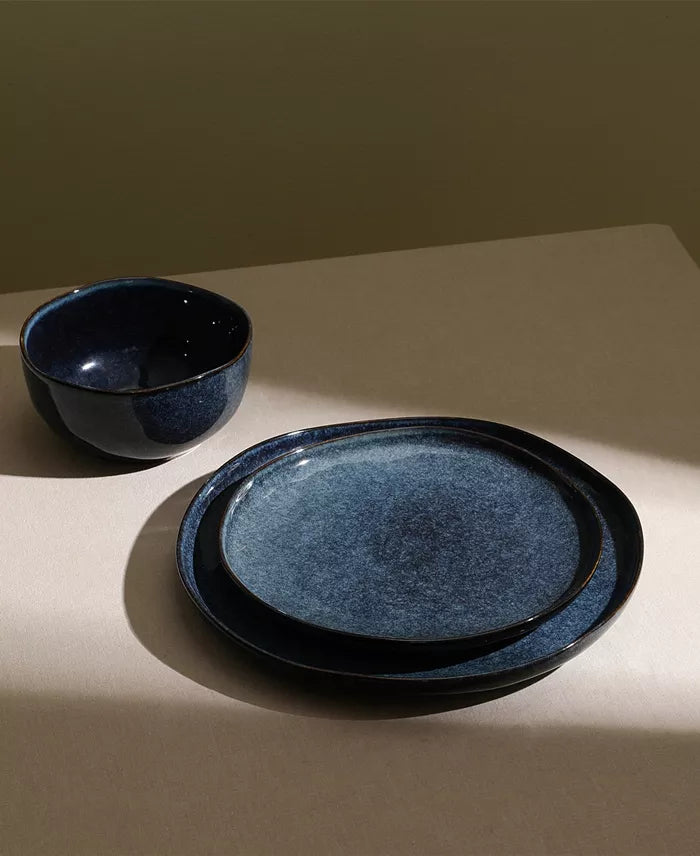 Aparelho de Jantar em Porcelana Minimalista Pietra Viva - 12 Peças