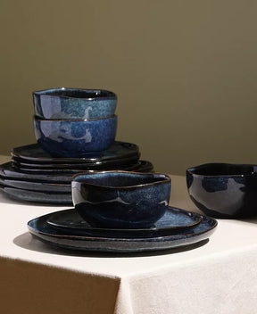 Aparelho de Jantar em Porcelana Minimalista Pietra Viva - 12 Peças