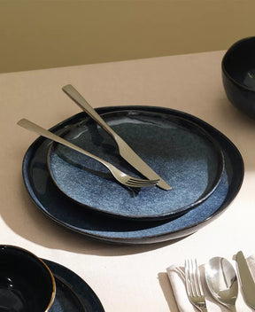Aparelho de Jantar em Porcelana Minimalista Pietra Viva - 12 Peças