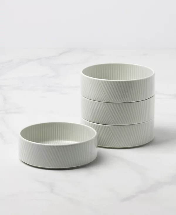 Aparelho de Jantar em Porcelana Minimalista Borda Reta Monteverde - 12 Peças