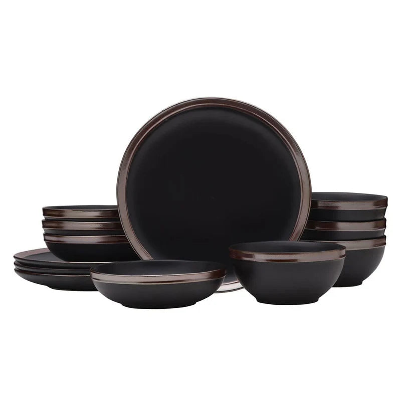 Aparelho de Jantar 15 Peças em Porcelana Minimalista – Kuroi